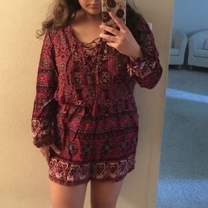 Red Hollister Romper